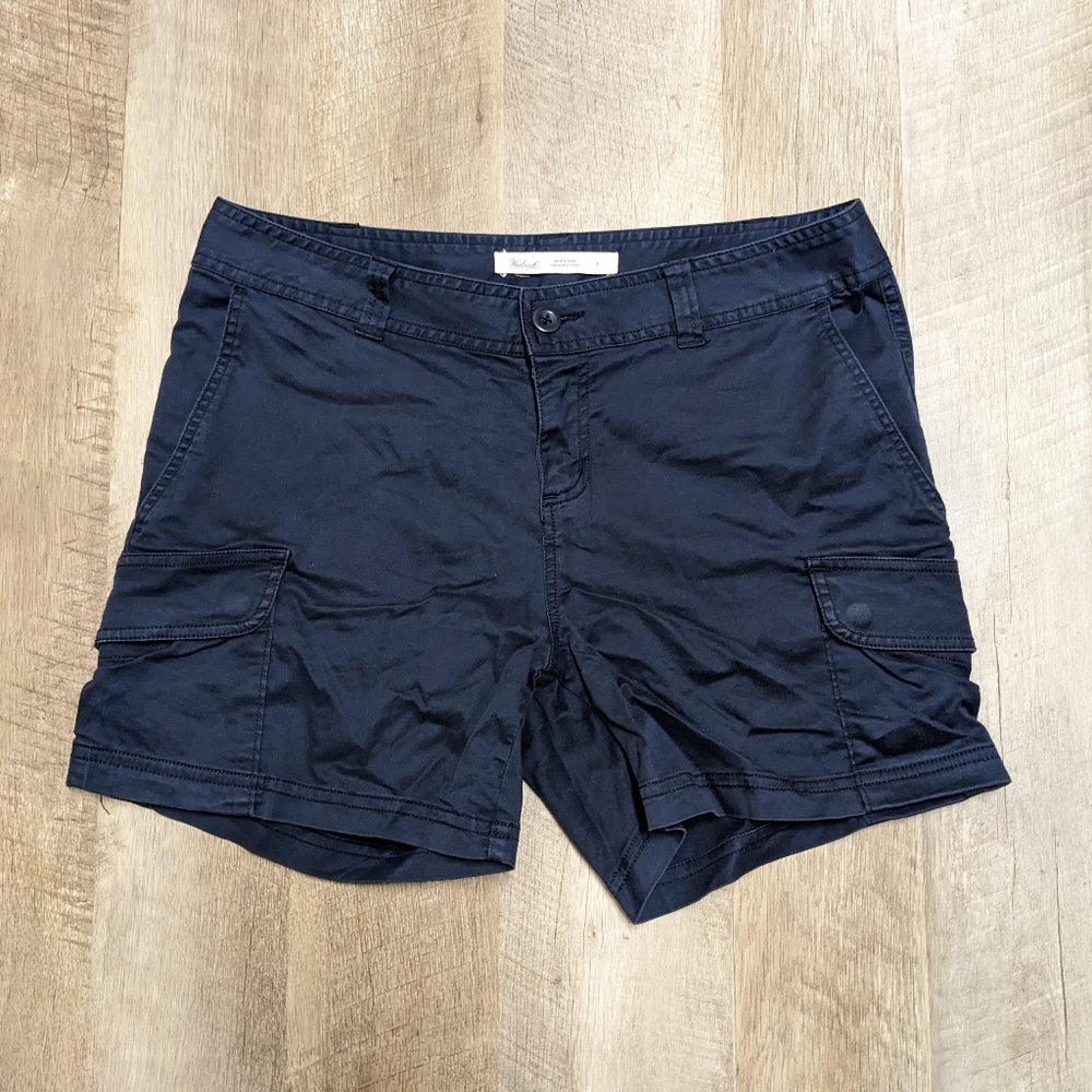 Woolrich Navy Blue Shorts with Pockets